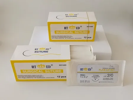 Suture en catgut simple